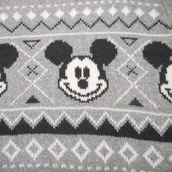 Disney Jumping Bean Little Boy sz 5 Mickey Mouse Knit Sweater Gray Cotton Blend - Picture 11 of 11